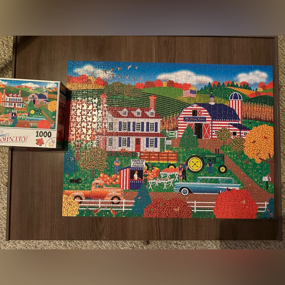 Colorful Farm Scene Jigsaw Puzzle - 1000 Pieces